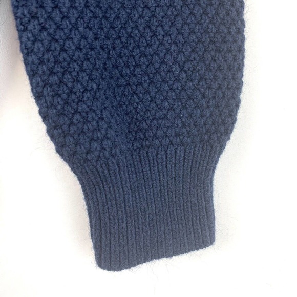 madewell color block crew neck cable knit sweater small - Picture 4 of 7